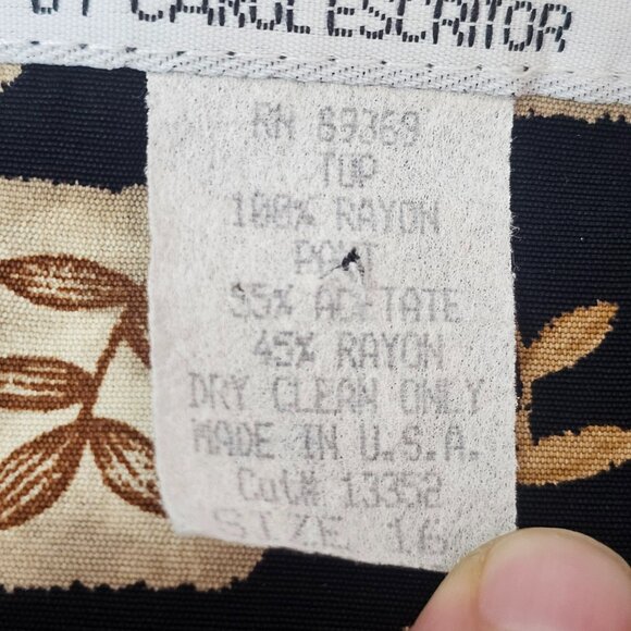 R.J. Stevens By Carol Escritor Top Blouse Button Down Size 16 V-Neck Fall Autumn - Picture 7 of 9